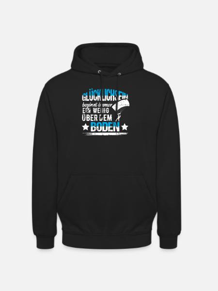Saut en parachute - Sweat-shirt à capuche unisexe - noir
