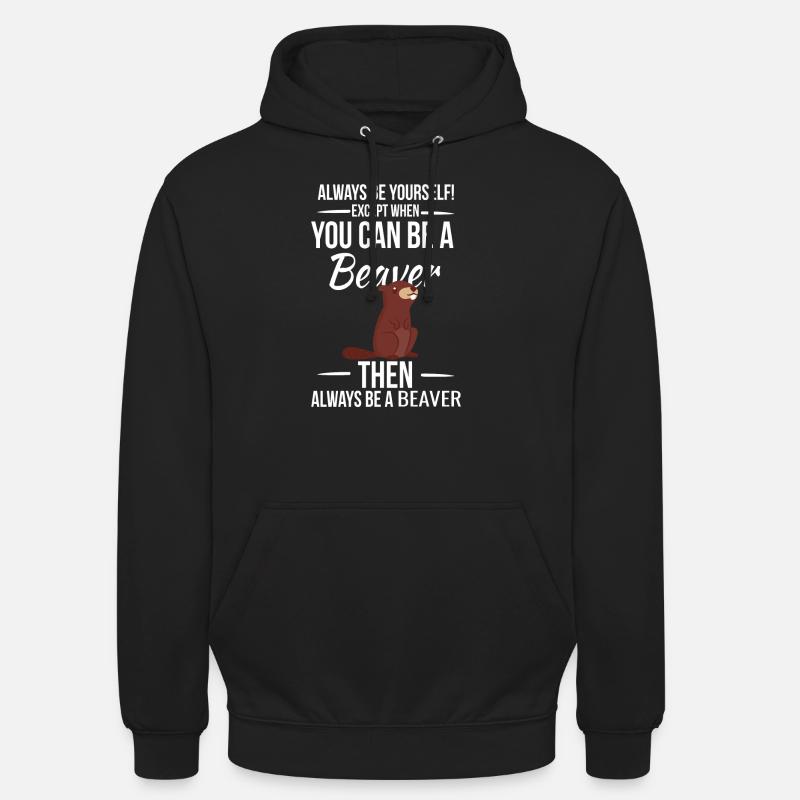 castor - Sweat-shirt à capuche unisexe - noir