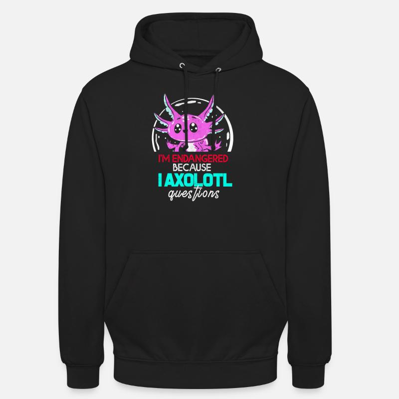 Axolotl - Sweat-shirt à capuche unisexe - noir