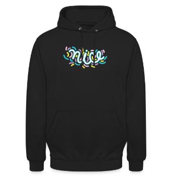 Nice - Unisex Hoodie - black - Front - Alina (178cm) & Michal (187cm)