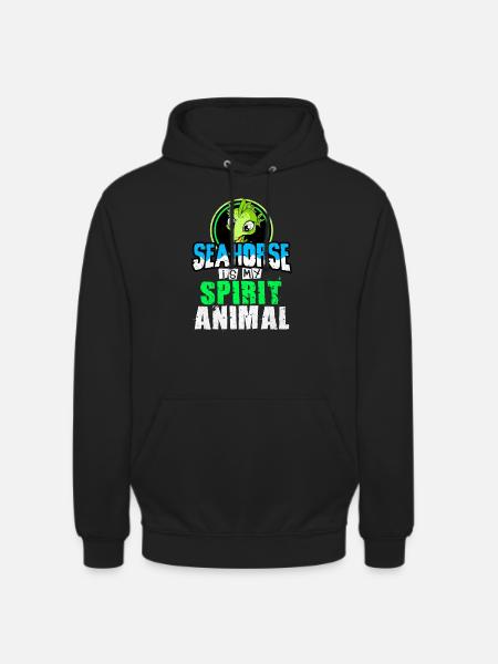 Hippocampe - Sweat-shirt à capuche unisexe - noir