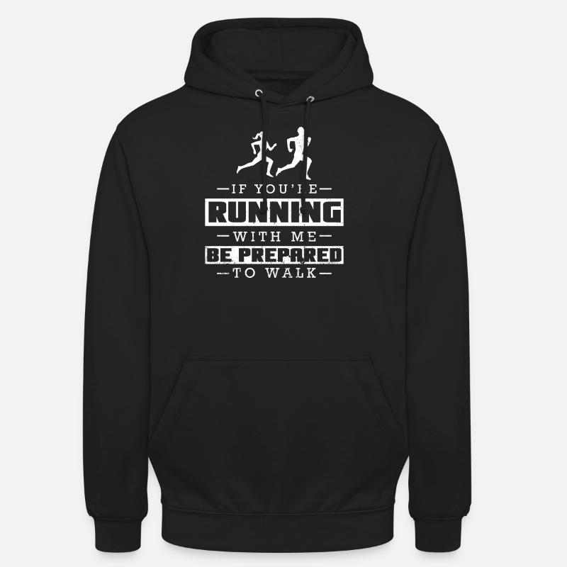 Les coureurs courent - Sweat-shirt à capuche unisexe - noir