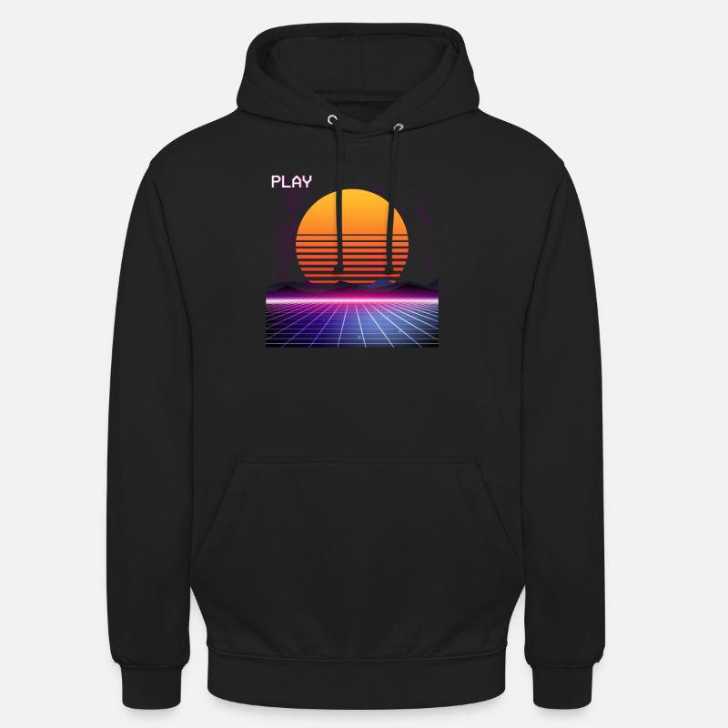 80s 80s soirée à thème 1980 cadeau disco - Sweat-shirt à capuche unisexe - noir