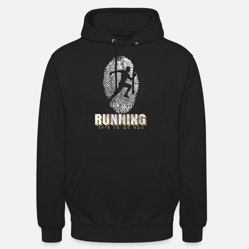 Run Runner DNA - Sweat-shirt à capuche unisexe - noir