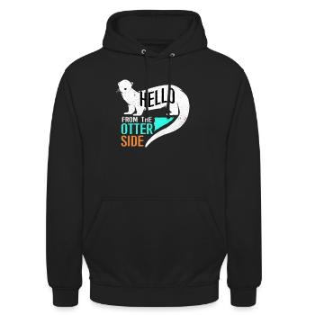 Otter - Unisex Hoodie - Schwarz - Vorne - Alina (178cm) & Michal (187cm)