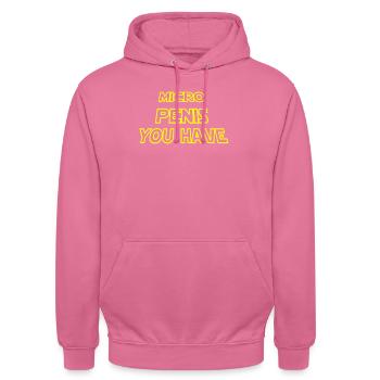 Micro Penis You Have | Galaxy Style - Unisex Hoodie - Pink - Vorne - Alina (178cm) & Michal (187cm)