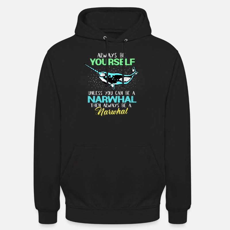 Narwal - Unisex Hoodie - Schwarz
