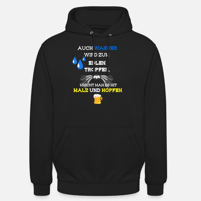 Dire de la bière - Sweat-shirt à capuche unisexe - noir