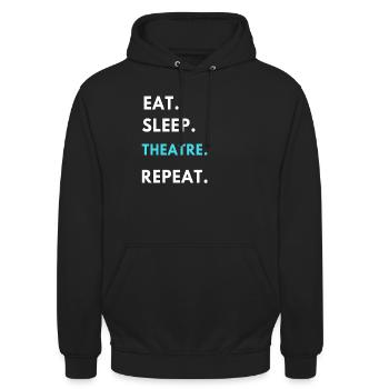 Theater - Unisex Hoodie - Schwarz - Vorne - Alina (178cm) & Michal (187cm)
