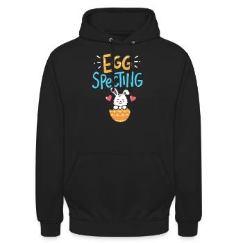 Annonce de la grossesse - Sweat-shirt à capuche unisexe - noir - Devant - Alina (178cm) & Michal (187cm)