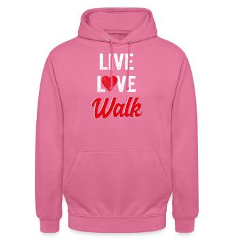 Marche nordique - Sweat-shirt à capuche unisexe - rose - Devant - Alina (178cm) & Michal (187cm)