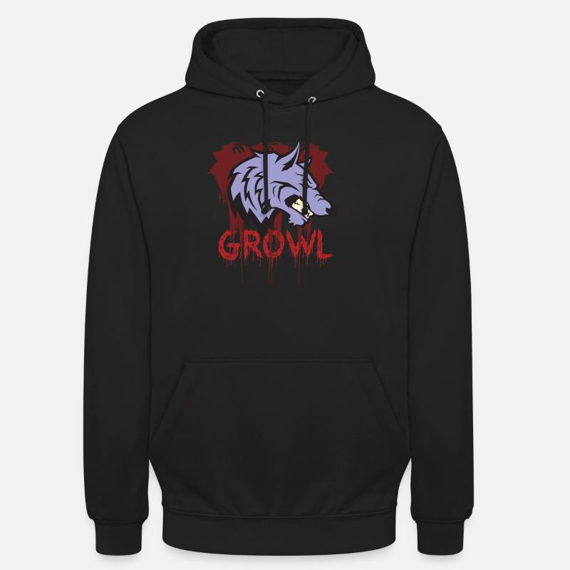 Loup pleurnute - Sweat-shirt à capuche unisexe - noir