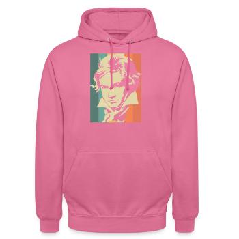Beethoven - Sweat-shirt à capuche unisexe - rose - Devant - Alina (178cm) & Michal (187cm)