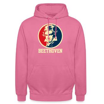 Beethoven - Sweat-shirt à capuche unisexe - rose - Devant - Alina (178cm) & Michal (187cm)