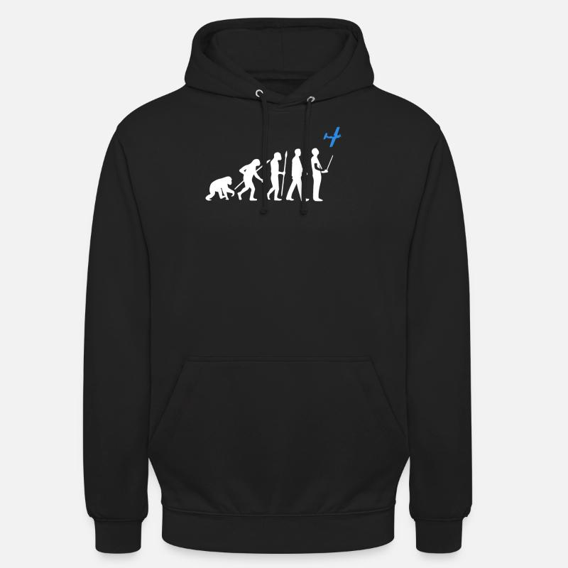 Modellflug Evolution - Unisex Hoodie - Schwarz