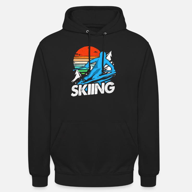 Ski Ski Ski Ski Ski - Sweat-shirt à capuche unisexe - noir