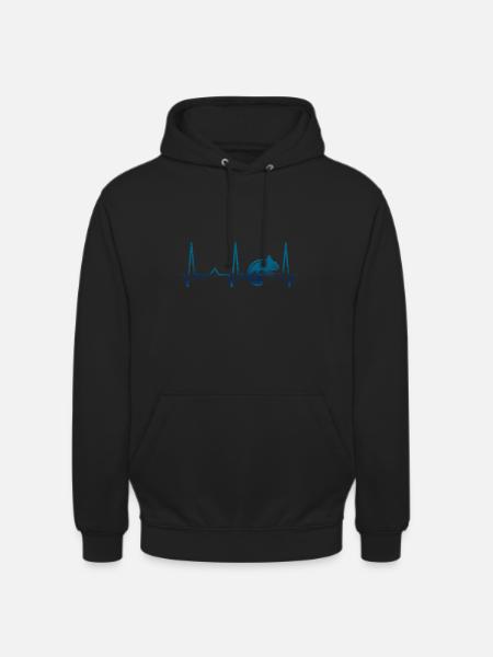 Chameleon pulse heart - Unisex Hoodie - black