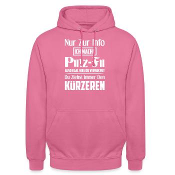 Nettoyage femme de ménage - Sweat-shirt à capuche unisexe - rose - Devant - Alina (178cm) & Michal (187cm)