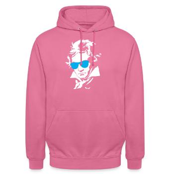 Beethoven - Sweat-shirt à capuche unisexe - rose - Devant - Alina (178cm) & Michal (187cm)