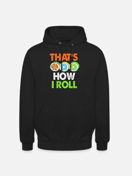 Sushi - Sweat-shirt à capuche unisexe - noir