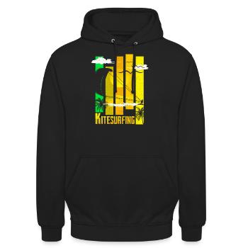 Kitesurfing - Unisex Hoodie - black - Front - Alina (178cm) & Michal (187cm)