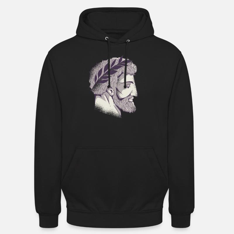 Tête de dieux grecs - Sweat-shirt à capuche unisexe - noir