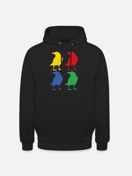 Crow animal raven - Unisex Hoodie - black