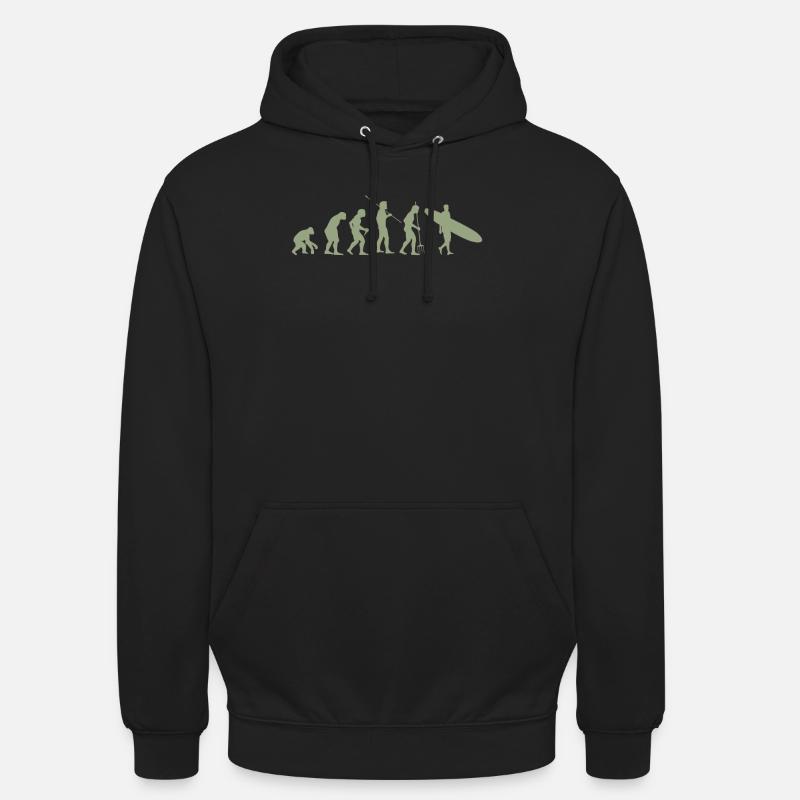 Surfing Evolution - Unisex Hoodie - black
