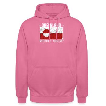 Greenland - Unisex Hoodie - pink - Front - Alina (178cm) & Michal (187cm)