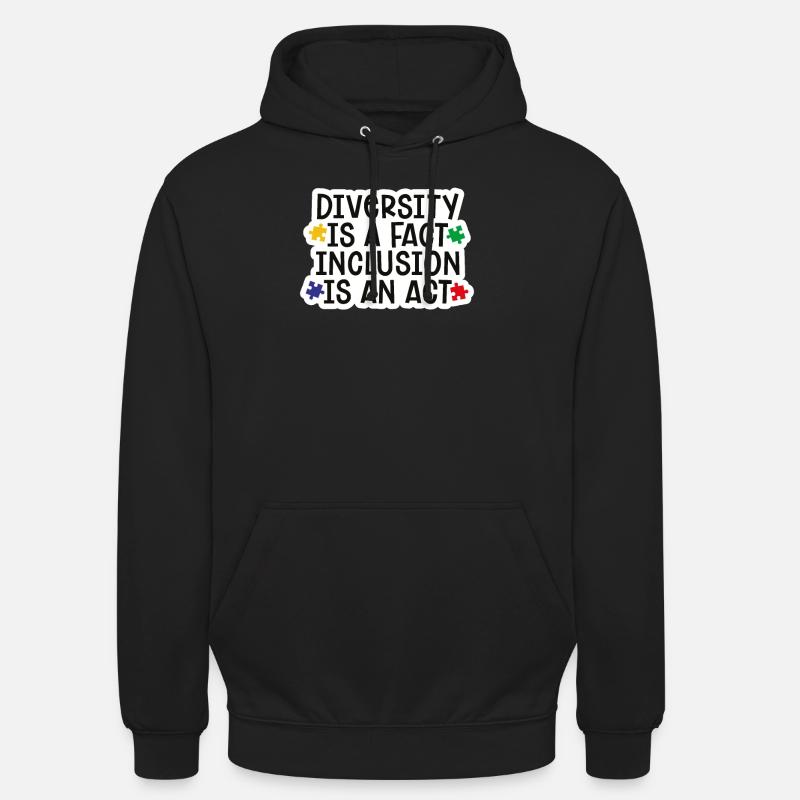 Autism diversity inclusion gift - Unisex Hoodie - black