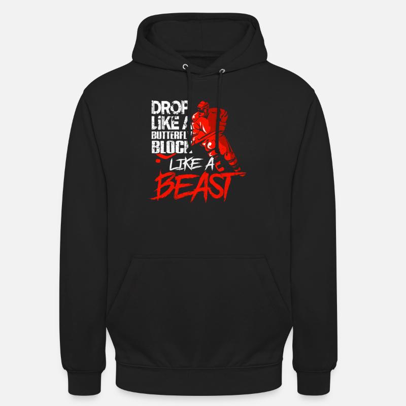 Hockey sur glace - Sweat-shirt à capuche unisexe - noir