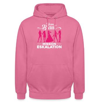 Junggesellinnenabschied Team Braut Geschenk - Unisex Hoodie - Pink - Vorne - Alina (178cm) & Michal (187cm)