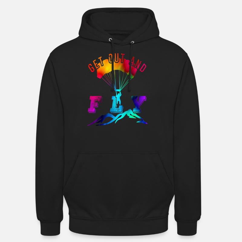 Paragliding - Sweat-shirt à capuche unisexe - noir