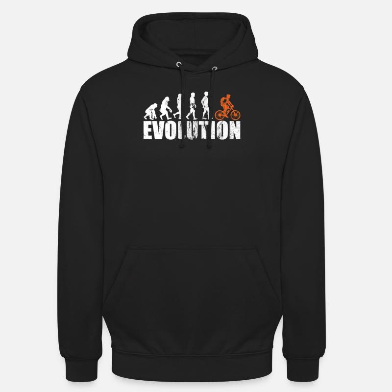 Evolution du vélo - Sweat-shirt à capuche unisexe - noir
