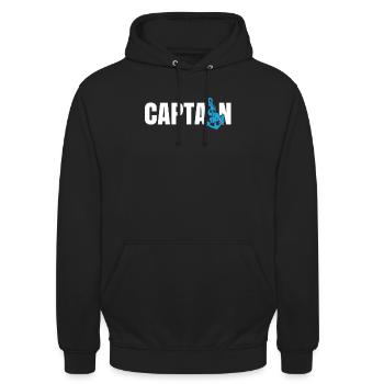 Kapitän - Unisex Hoodie - Schwarz - Vorne - Alina (178cm) & Michal (187cm)