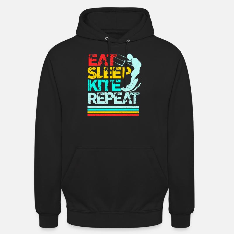Kiteboard - Sweat-shirt à capuche unisexe - noir