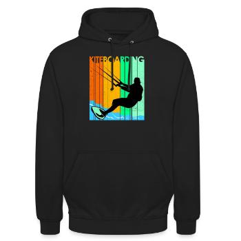 Kiteboard - Unisex Hoodie - Schwarz - Vorne - Alina (178cm) & Michal (187cm)