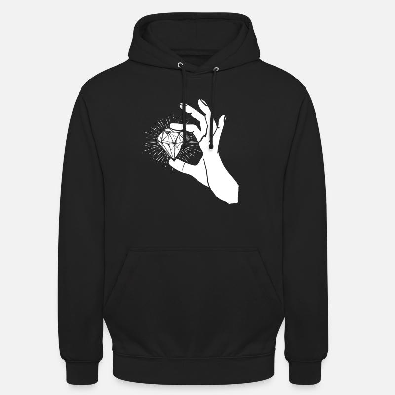 Diamants d'orfèvre - Sweat-shirt à capuche unisexe - noir