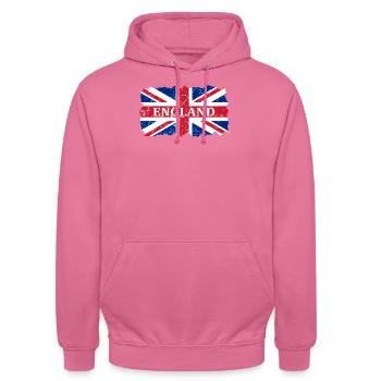 Drapeau angleterre - Sweat-shirt à capuche unisexe - rose - Devant - Alina (178cm) & Michal (187cm)