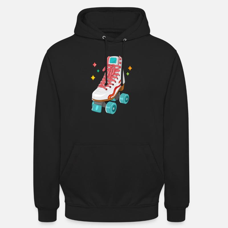rollerskates retro rollschuhe - Unisex Hoodie - Schwarz