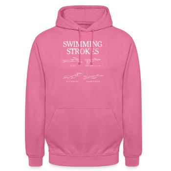 swim - Unisex Hoodie - pink - Front - Alina (178cm) & Michal (187cm)
