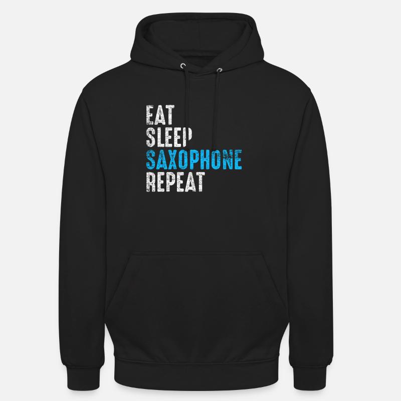 saxophone - Sweat-shirt à capuche unisexe - noir