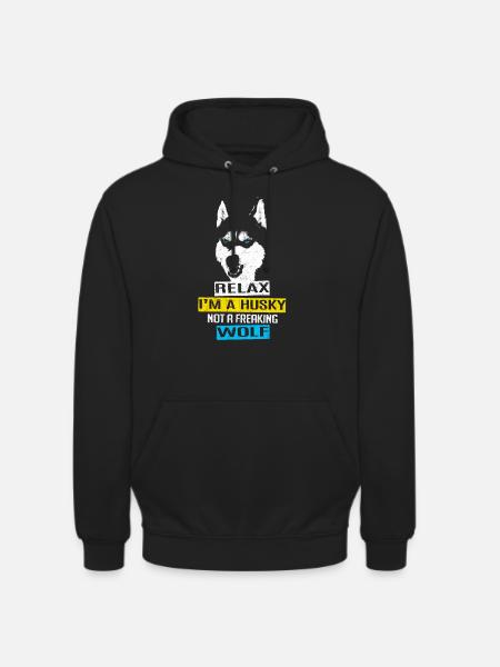 Husky - Sweat-shirt à capuche unisexe - noir