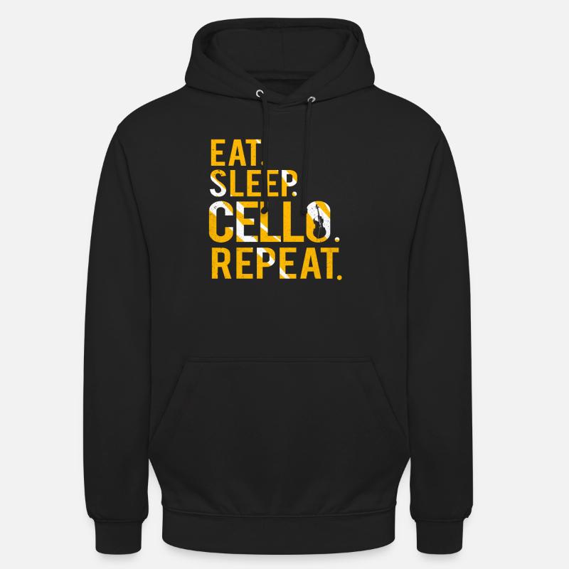 Violoncelle - Sweat-shirt à capuche unisexe - noir