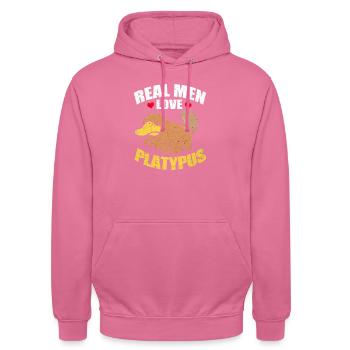 Schnabeltier - Unisex Hoodie - Pink - Vorne - Alina (178cm) & Michal (187cm)