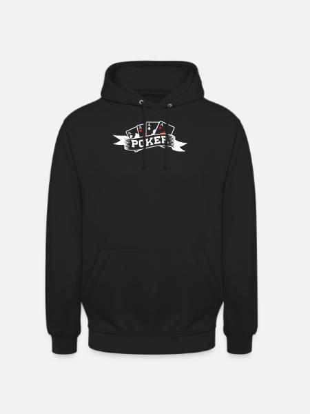 Poker playing cards aces - Unisex Hoodie - black