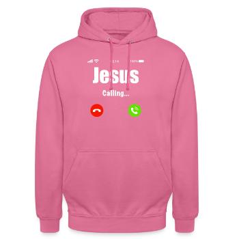 Jesus Christ - Unisex Hoodie - pink - Front - Alina (178cm) & Michal (187cm)