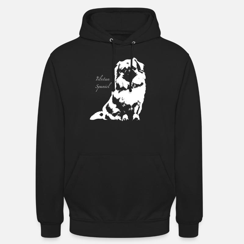 Epagneul Tibétain - Sweat-shirt à capuche unisexe - noir