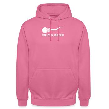 Zukünftiger Papa | Werdender Vater Geschenkidee - Unisex Hoodie - Pink - Vorne - Alina (178cm) & Michal (187cm)