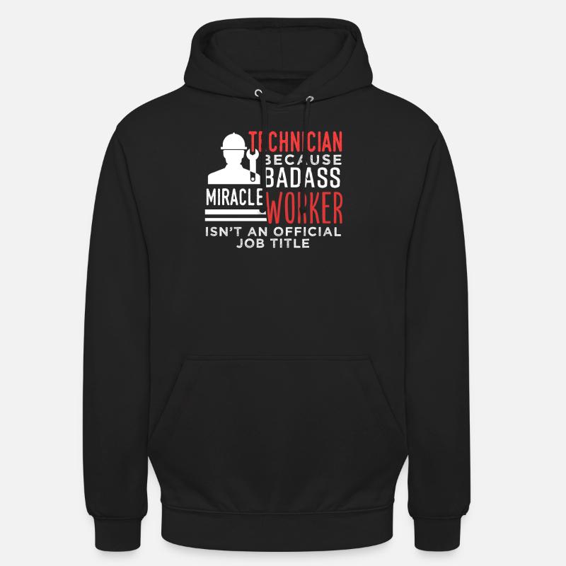 Techniciens - Sweat-shirt à capuche unisexe - noir